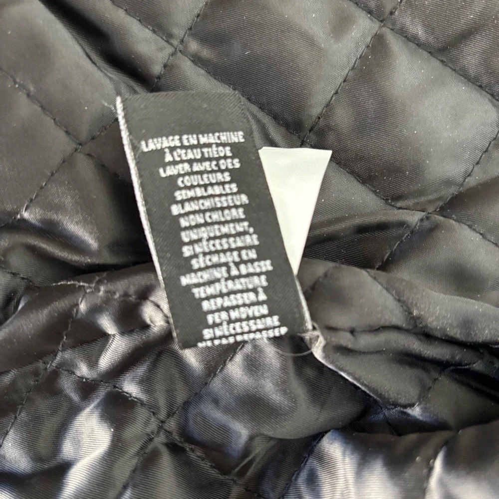 Davis & Butt Head  Black and White Leather / Fabric Bomber Jacket size XL